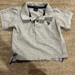 U.S. Polo Assn Gray Polo Shirt Toddler Boys 2T Classic EUC